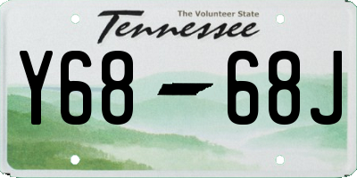 TN license plate Y6868J