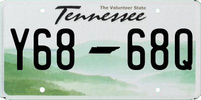 TN license plate Y6868Q