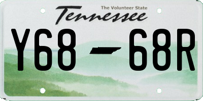 TN license plate Y6868R