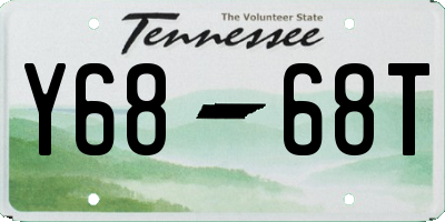 TN license plate Y6868T