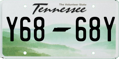 TN license plate Y6868Y