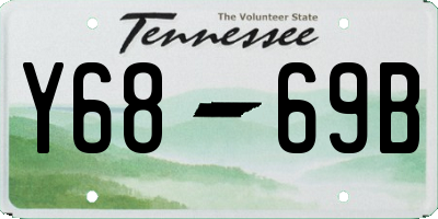 TN license plate Y6869B