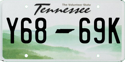 TN license plate Y6869K