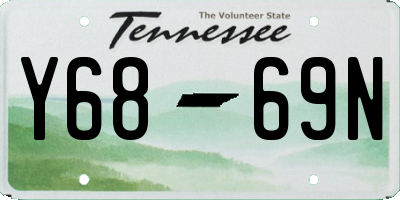TN license plate Y6869N