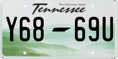 TN license plate Y6869U