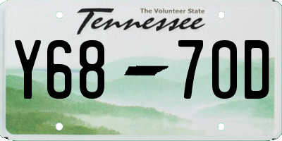 TN license plate Y6870D