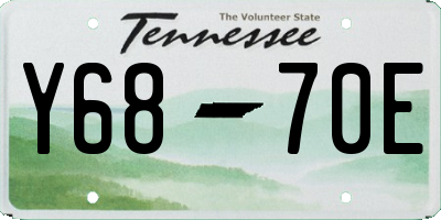 TN license plate Y6870E