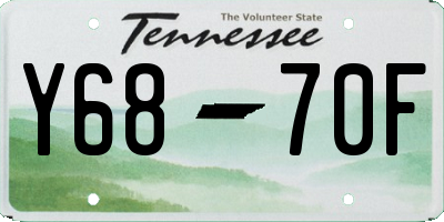 TN license plate Y6870F