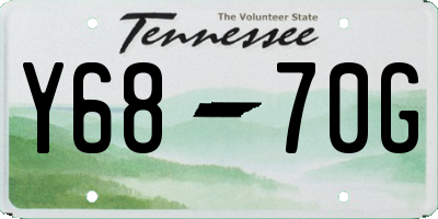 TN license plate Y6870G