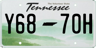 TN license plate Y6870H