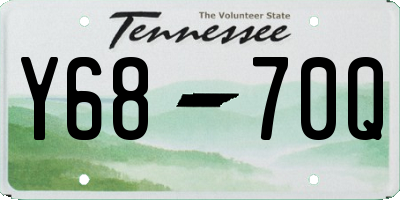 TN license plate Y6870Q