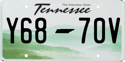 TN license plate Y6870V