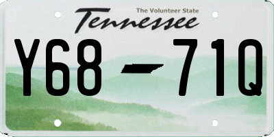 TN license plate Y6871Q
