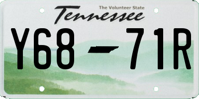 TN license plate Y6871R