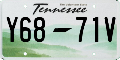 TN license plate Y6871V