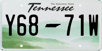 TN license plate Y6871W