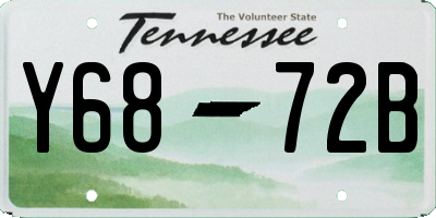 TN license plate Y6872B