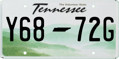 TN license plate Y6872G