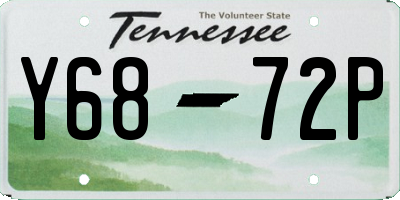 TN license plate Y6872P