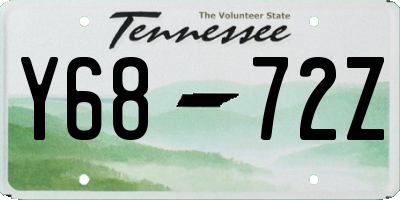 TN license plate Y6872Z