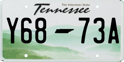 TN license plate Y6873A