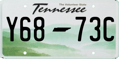 TN license plate Y6873C
