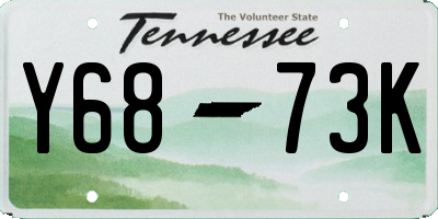 TN license plate Y6873K