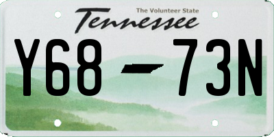 TN license plate Y6873N