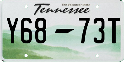 TN license plate Y6873T