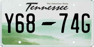 TN license plate Y6874G