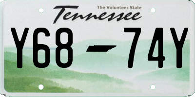 TN license plate Y6874Y