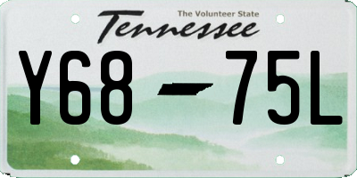 TN license plate Y6875L