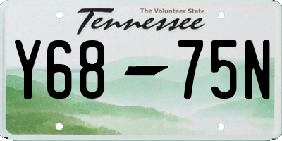 TN license plate Y6875N