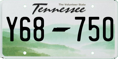TN license plate Y6875O