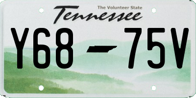 TN license plate Y6875V