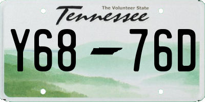 TN license plate Y6876D