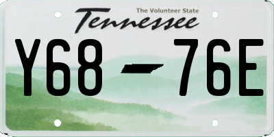 TN license plate Y6876E