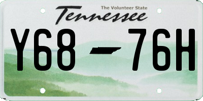 TN license plate Y6876H