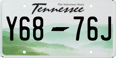 TN license plate Y6876J