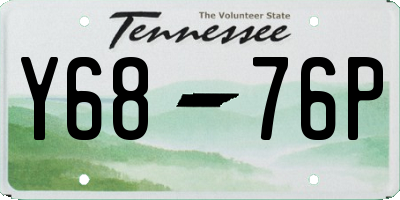 TN license plate Y6876P
