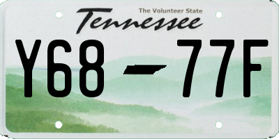 TN license plate Y6877F