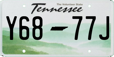 TN license plate Y6877J