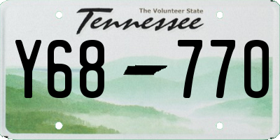 TN license plate Y6877O