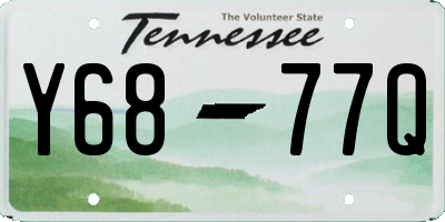 TN license plate Y6877Q
