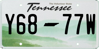 TN license plate Y6877W