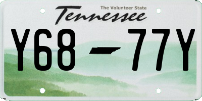 TN license plate Y6877Y
