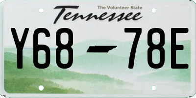 TN license plate Y6878E
