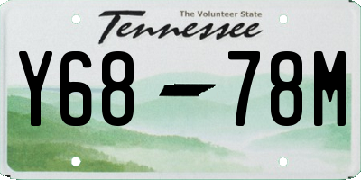 TN license plate Y6878M
