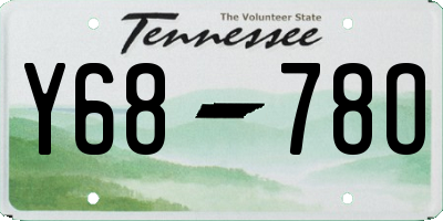 TN license plate Y6878O