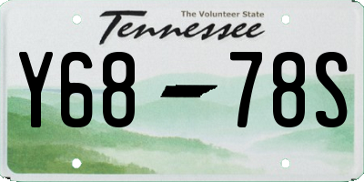 TN license plate Y6878S